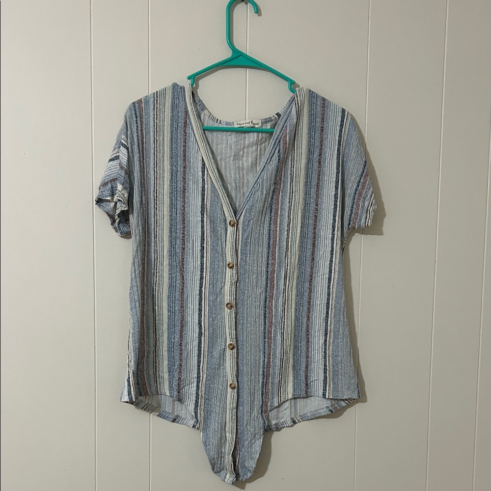 Casual Striped Button-Down Shirt